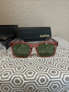 Wildfox GAUDY Rose Crystal Sunglasses with Green Lenses